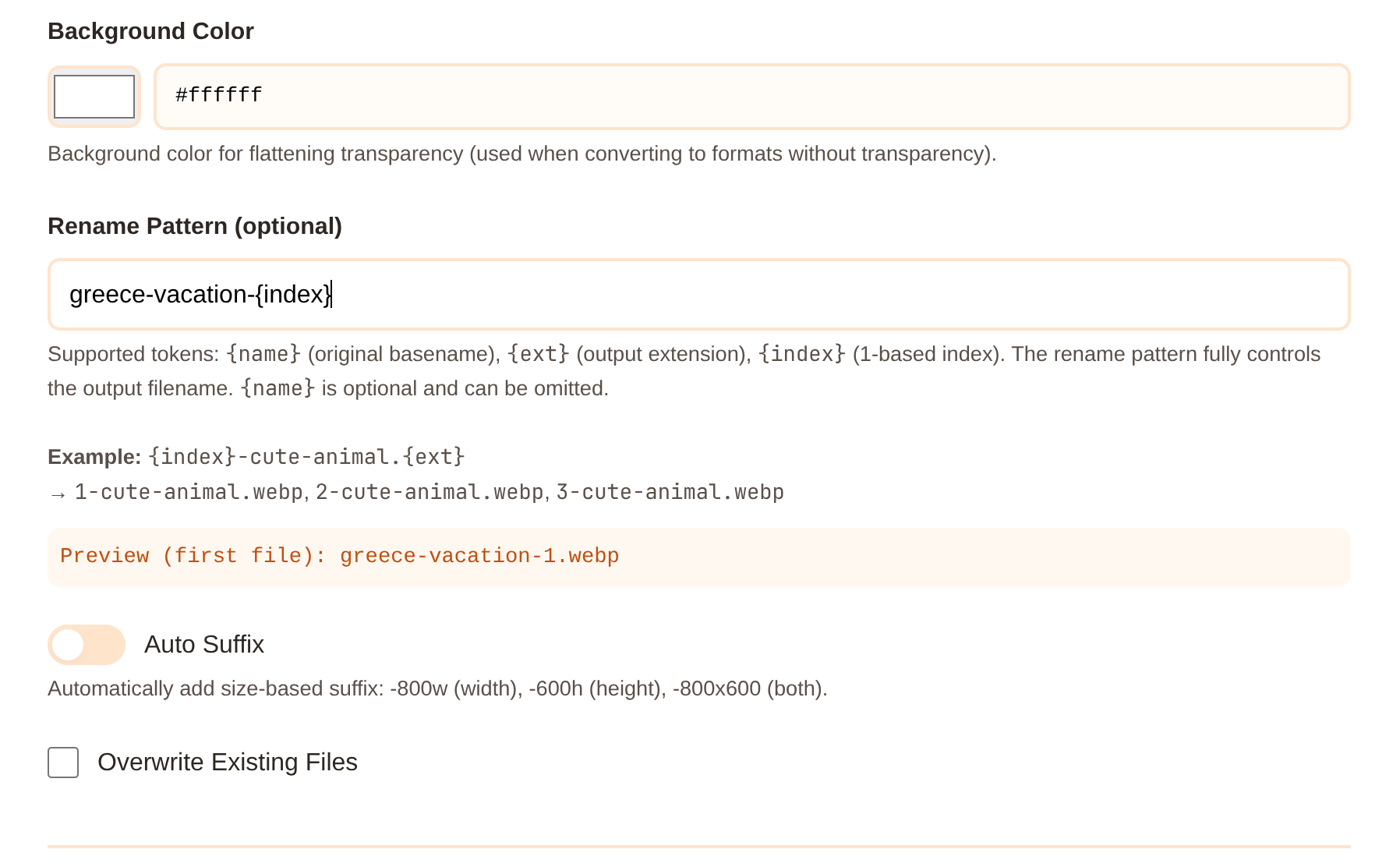 Pulp Image UI - Results view